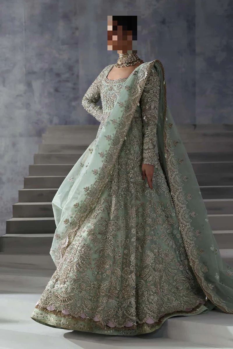 Fatima’s Pastel Green Bridal Dress