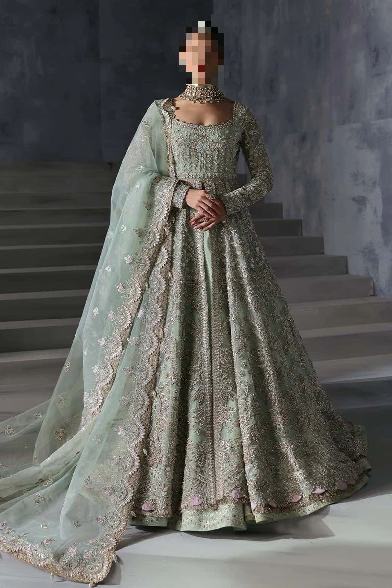 Fatima’s Pastel Green Bridal Dress