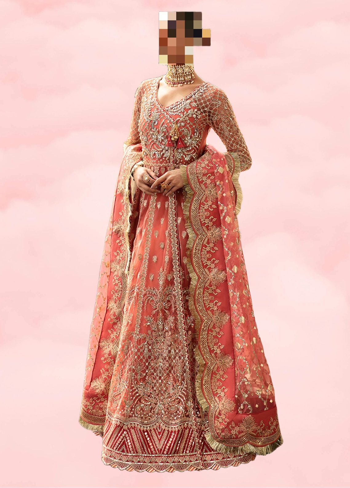 Fatima’s Peach Coral Wedding Dress