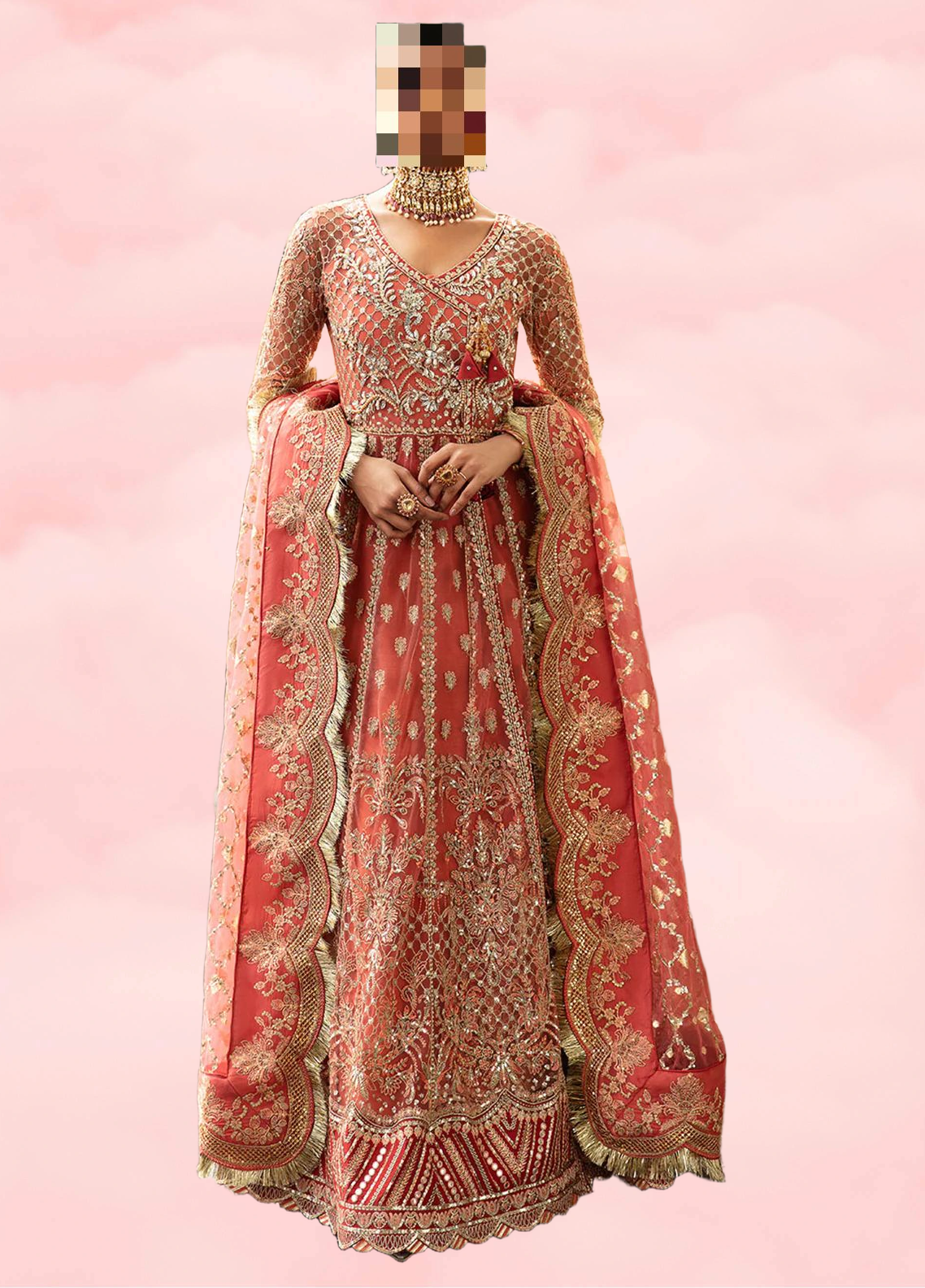 Fatima’s Peach Coral Wedding Dress