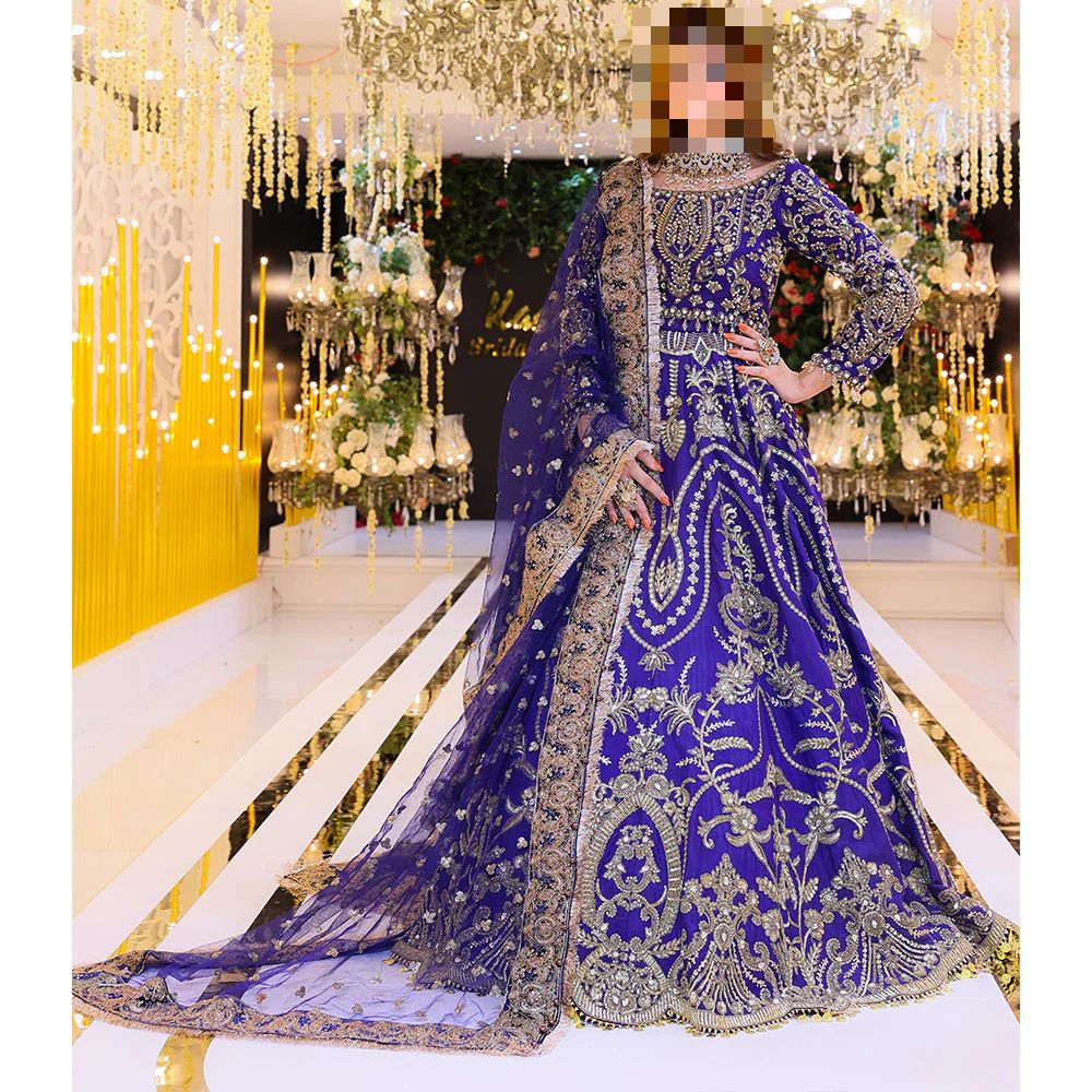 Fatima’s Peacock Blue & Gold Wedding Dress