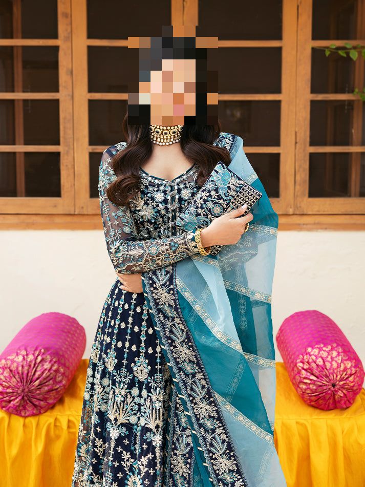 Fatima’s Peacock Blue & Gold Wedding Dress