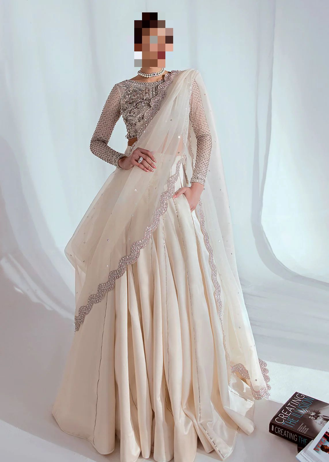Fatima’s Pearl White Party Dress