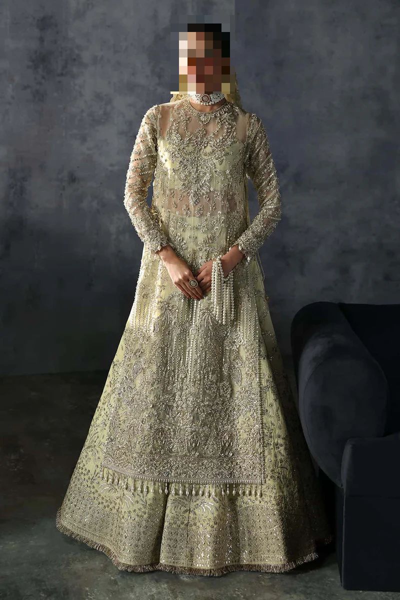 Fatima’s Pistachio Gold Bridal Dress