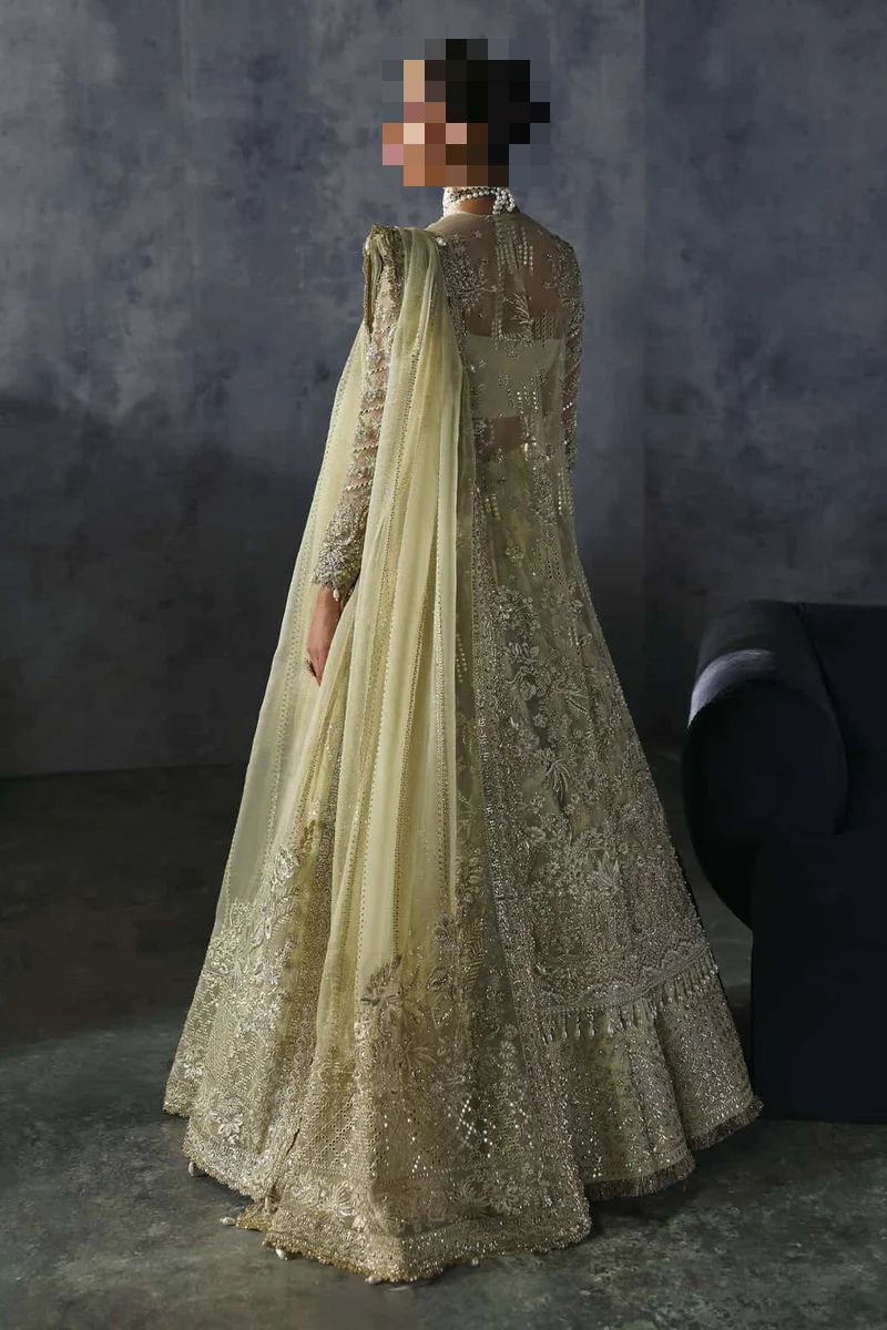 Fatima’s Pistachio Gold Bridal Dress