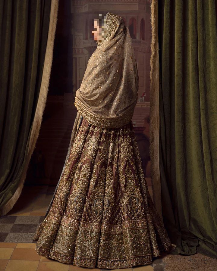 Fatima’s Poised Bronze Taupe Bridal Dress