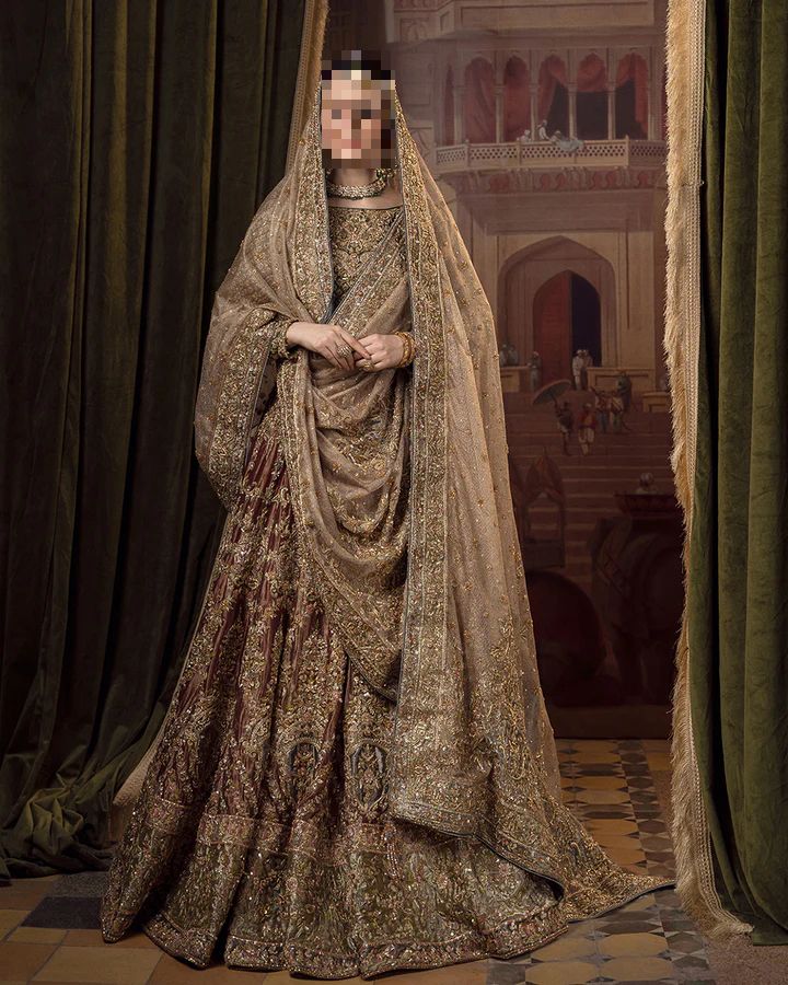 Fatima’s Poised Bronze Taupe Bridal Dress