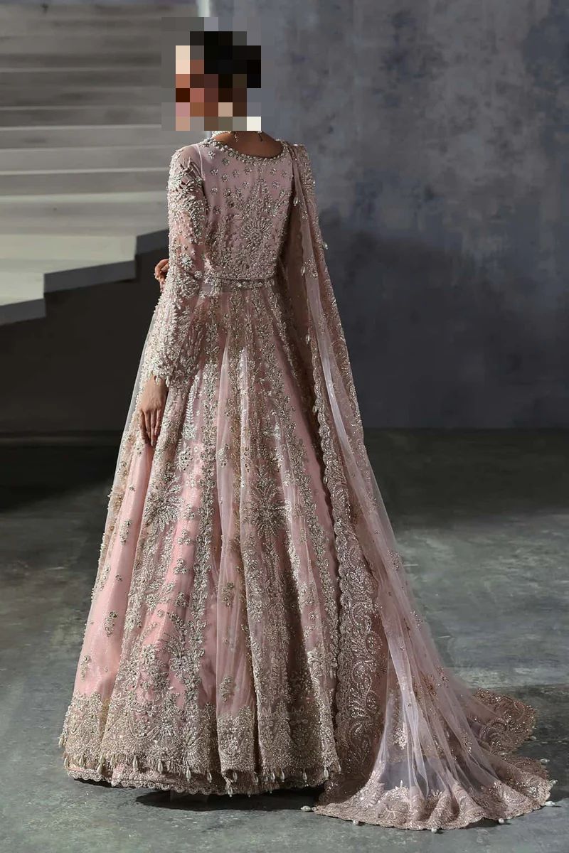 Fatima’s Poised Vintage Pink Bridal Dress