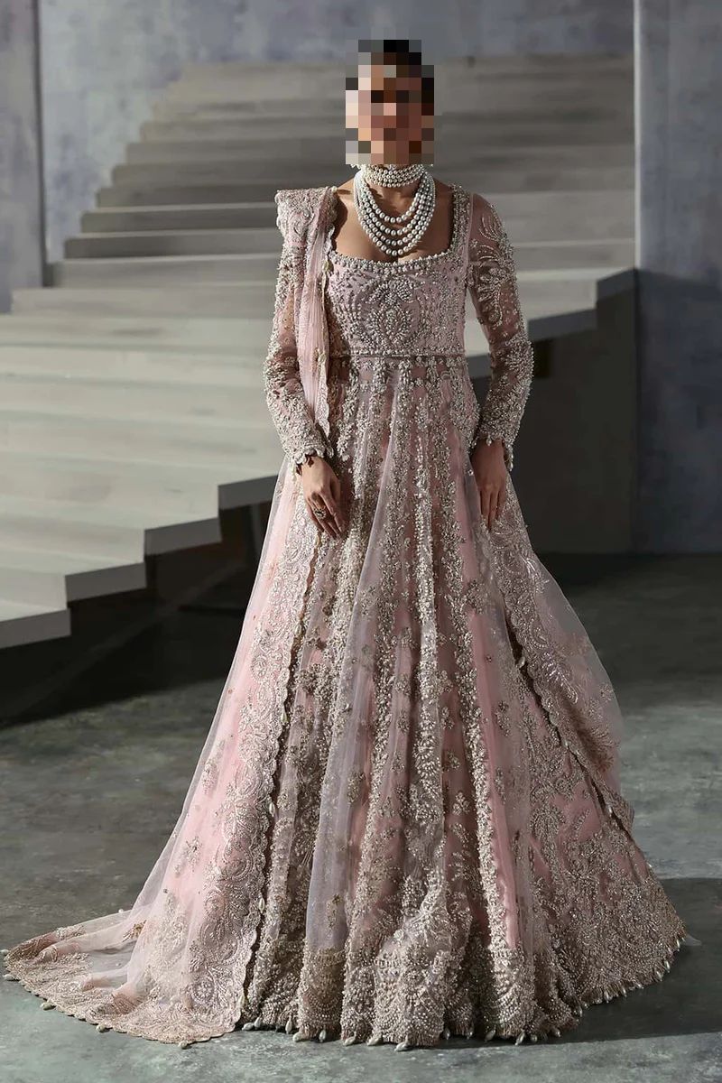 Fatima’s Poised Vintage Pink Bridal Dress
