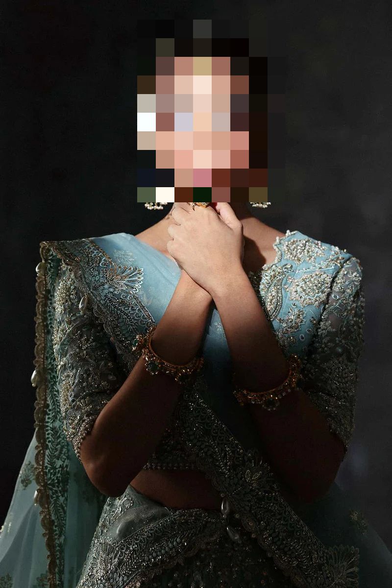 Fatima’s Radiant Aqua Blue Bridal Dress