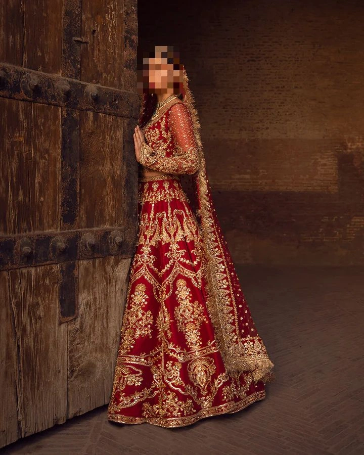 Fatima’s Radiant Maroon Bridal Dress
