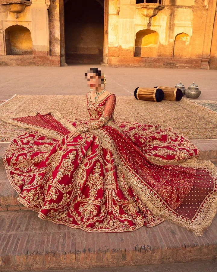 Fatima’s Radiant Maroon Bridal Dress