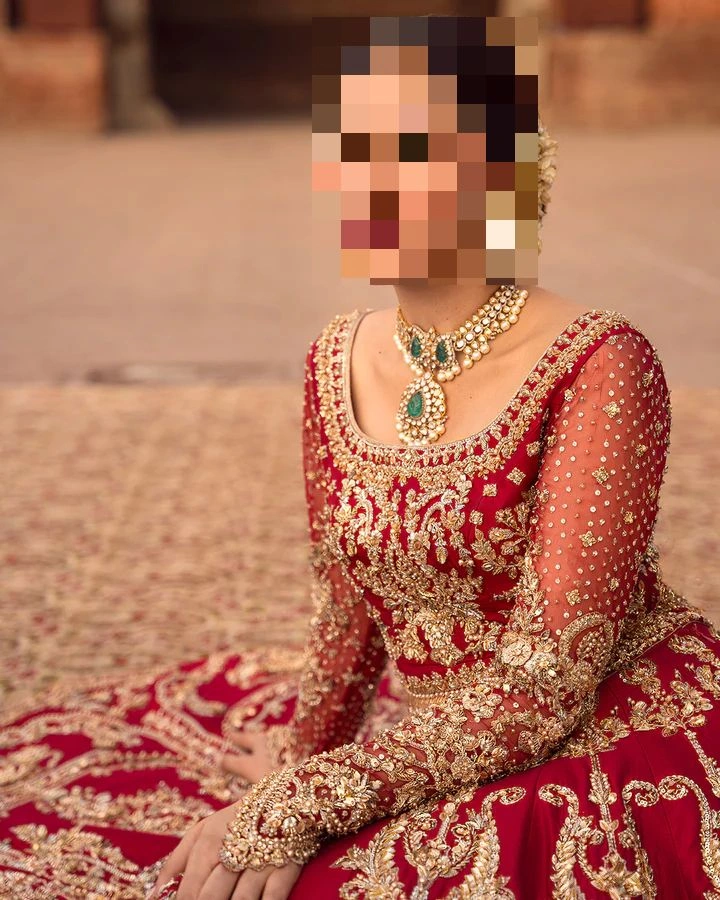 Fatima’s Radiant Maroon Bridal Dress