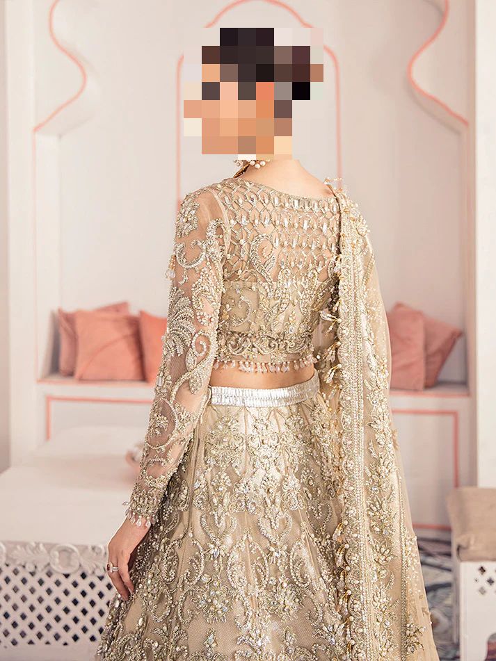 Fatima’s Ivory & Gold Wedding Dress