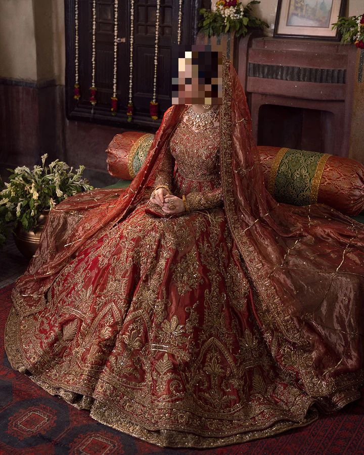 Fatima’s Refined Rust Red Bridal Dress