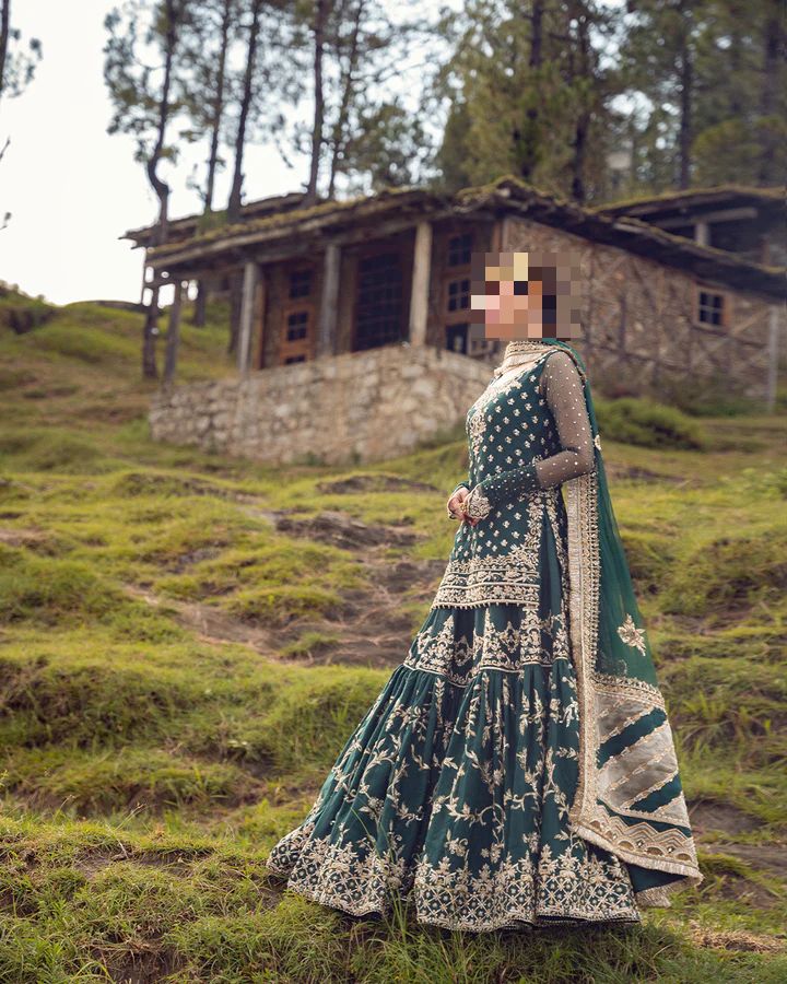 Fatima’s Regal Emerald Green Bridal Dress