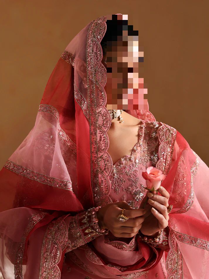 Fatima’s Rosewood Pink Wedding Dress