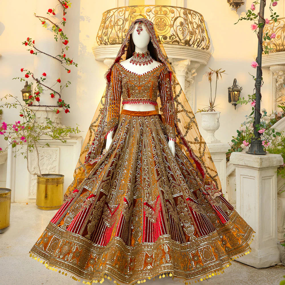 Fatima’s Royal Mustard Gold Wedding Dress