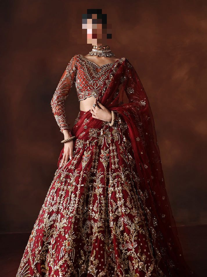 Fatima’s Royal Wine Bridal Dress