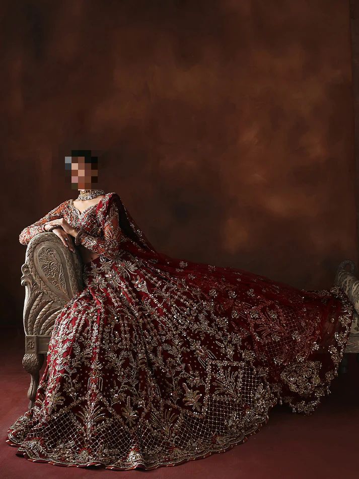Fatima’s Royal Wine Bridal Dress