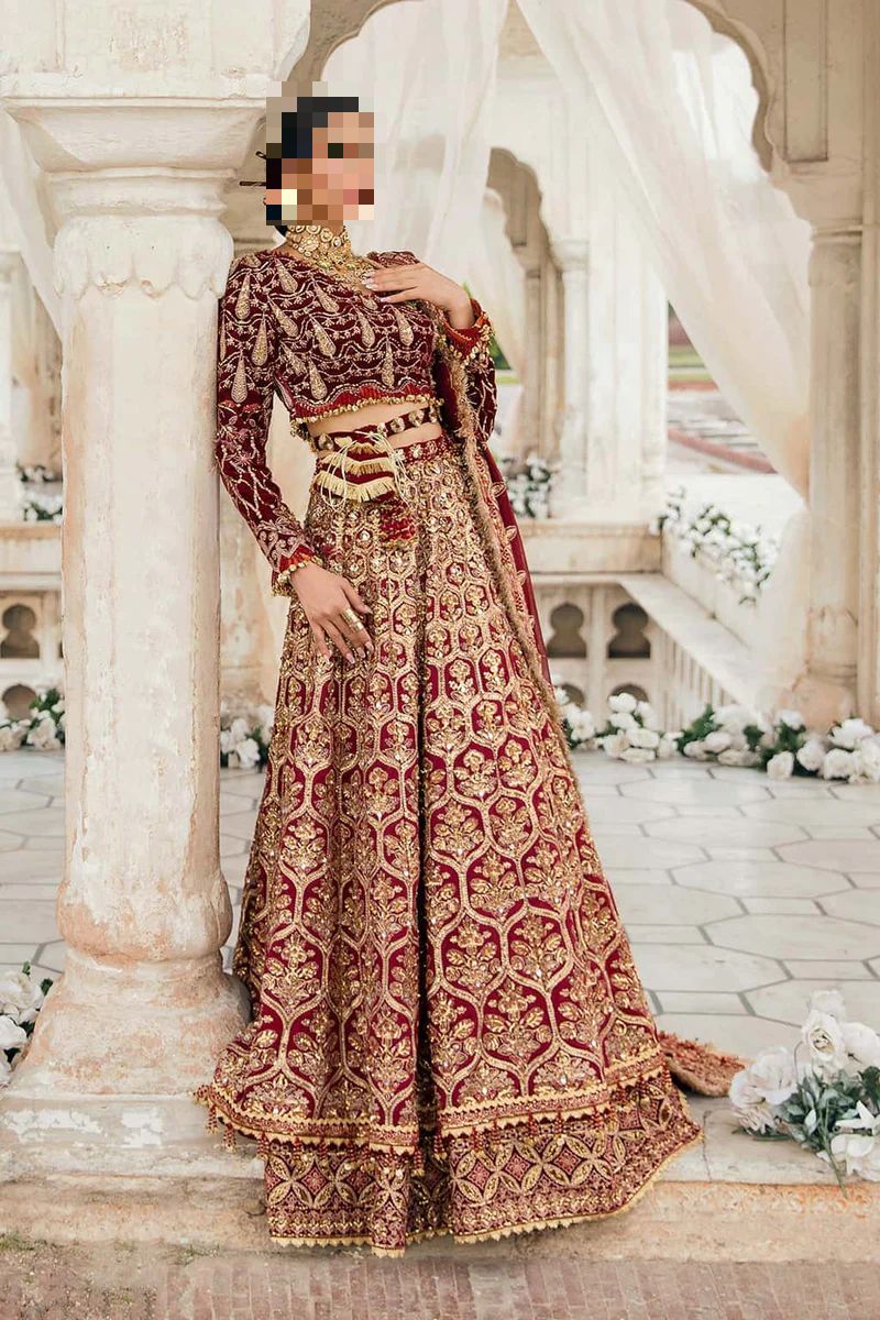 Fatima’s Ruby Maroon Bridal Dress
