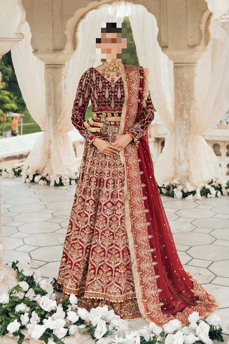 Fatima’s Ruby Maroon Bridal Dress