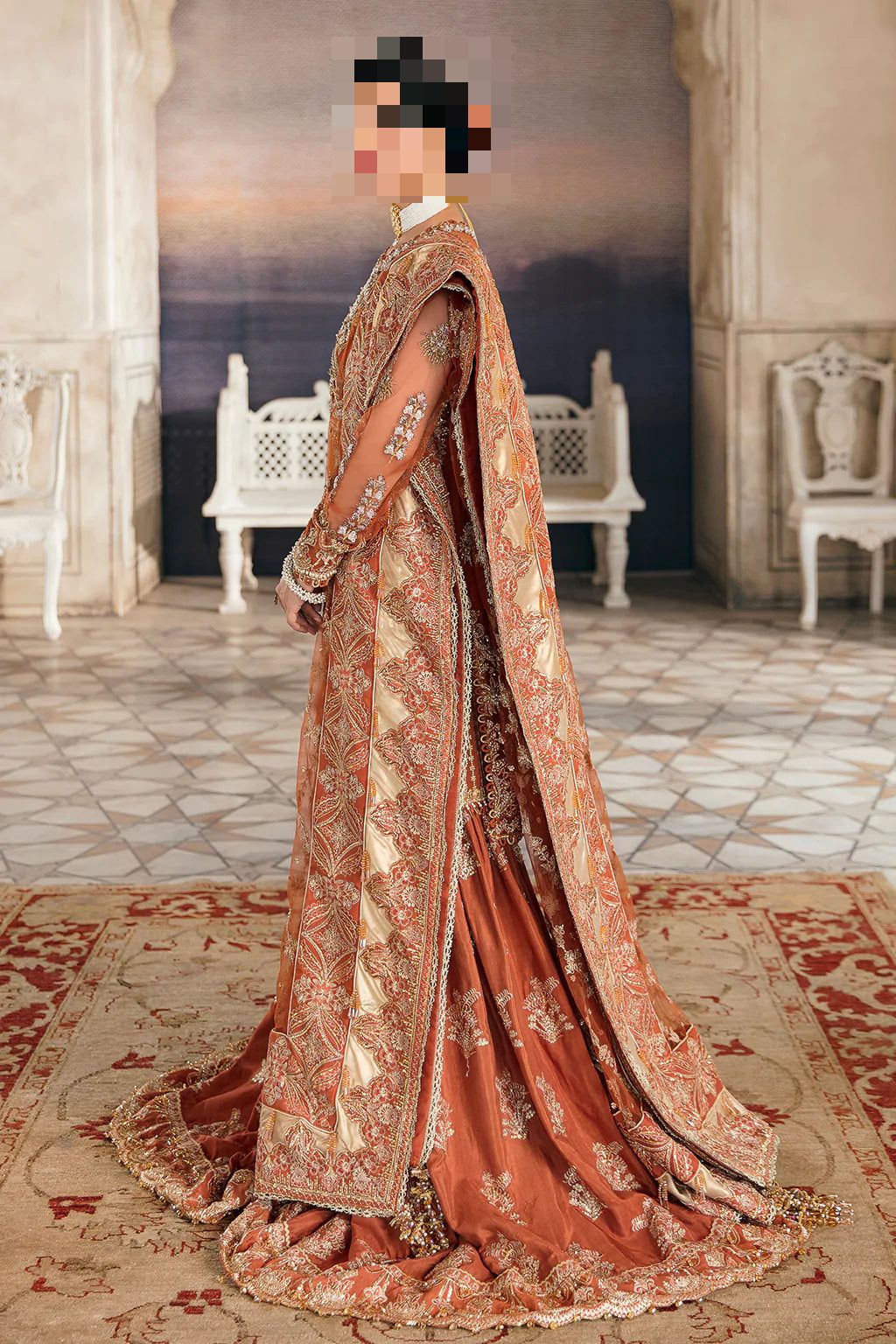 Fatima’s Rust Orange Party Dress
