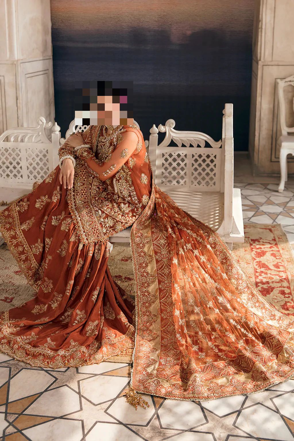 Fatima’s Rust Orange Party Dress