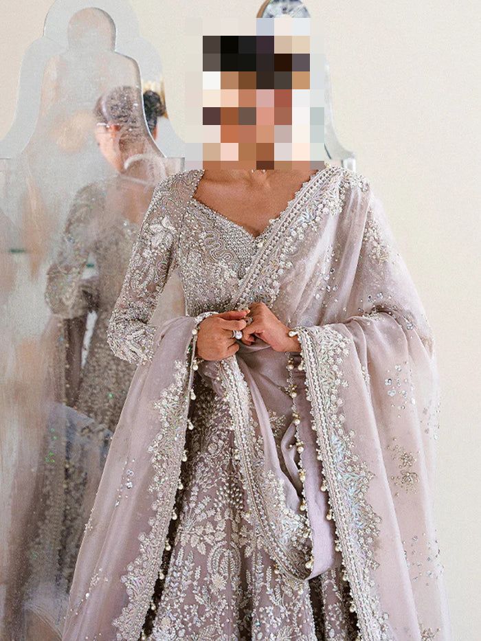 Fatima’s Silver Grey Party Dress