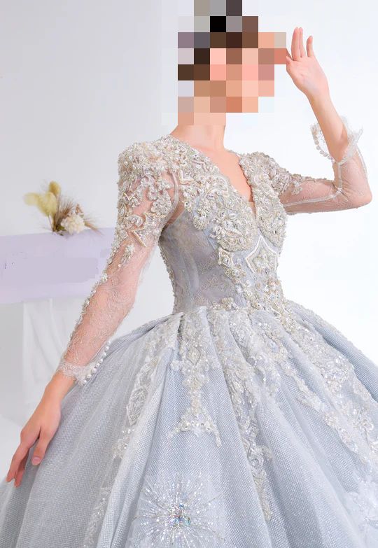 Fatima’s Silver Ivory Bridal Dress