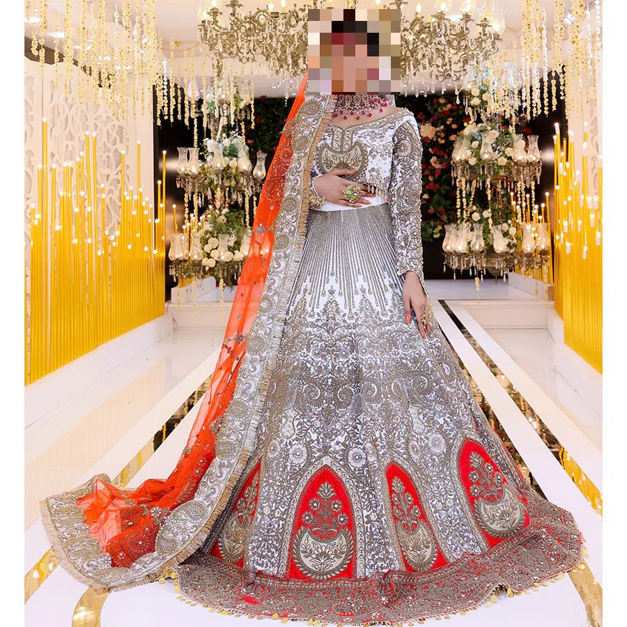 Fatima’s Silver & Red Wedding Dress