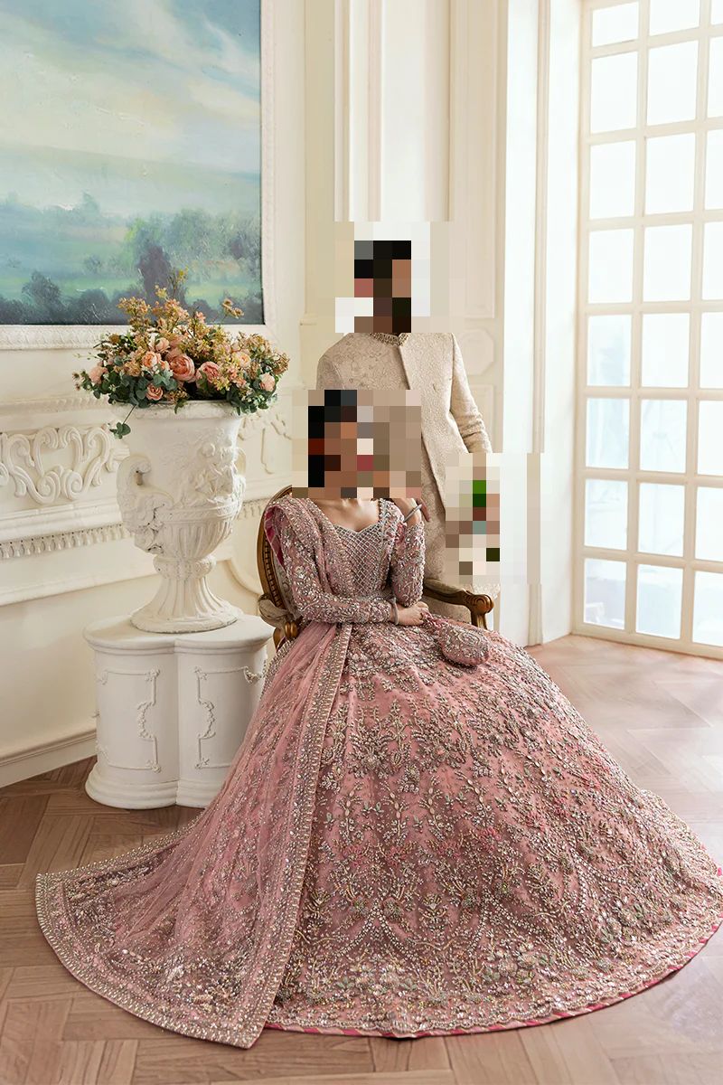 Fatima’s Soft Rose Gold Pink Bridal Dress