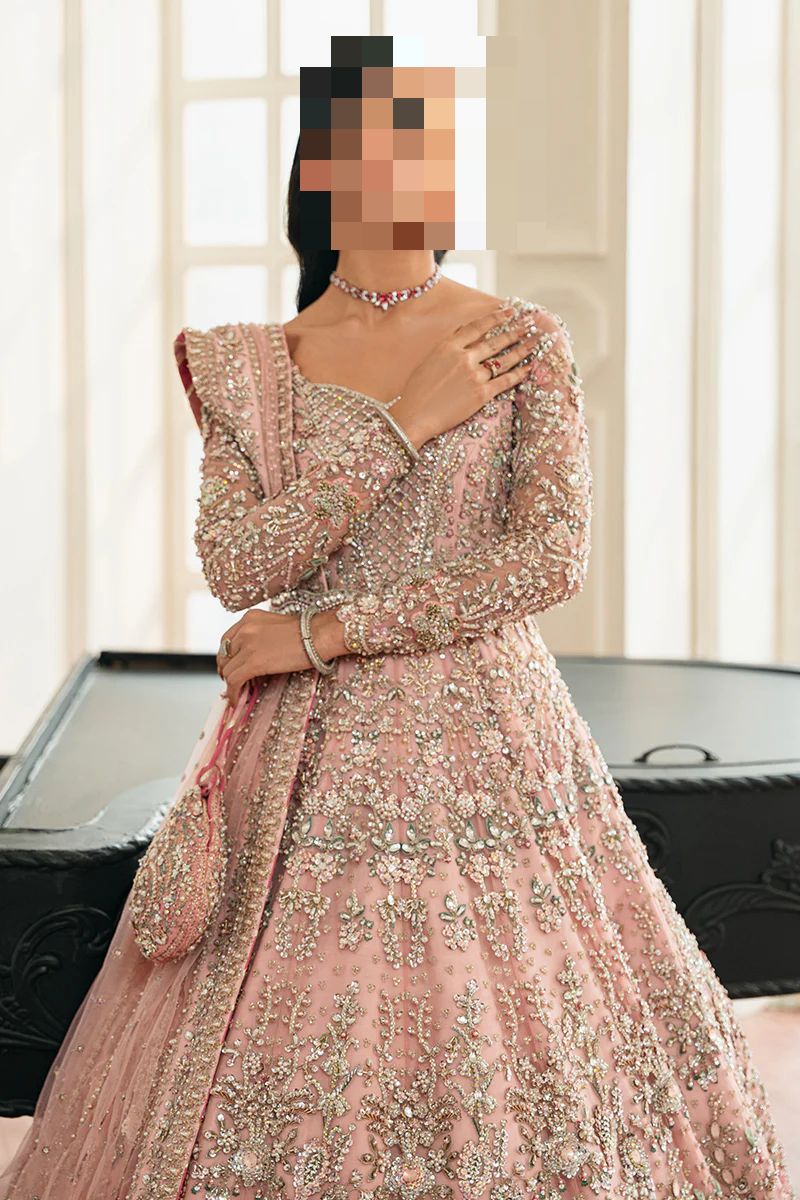Fatima’s Soft Rose Gold Pink Bridal Dress