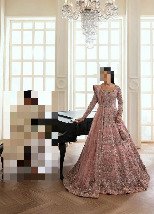 Fatima’s Soft Rose Gold Pink Bridal Dress