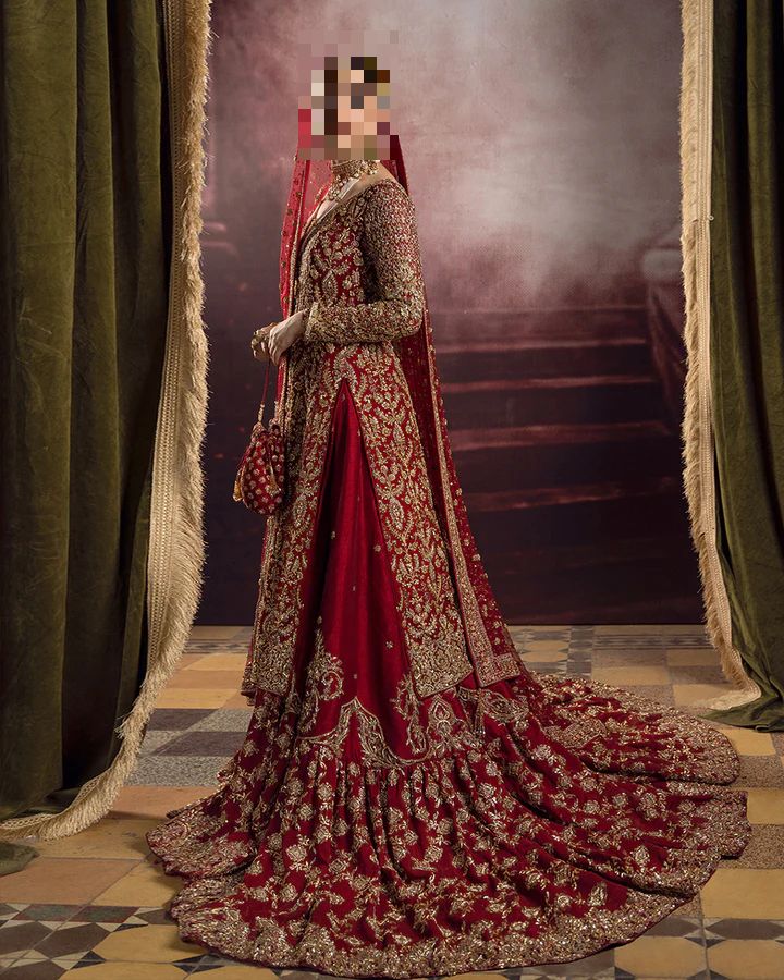 Fatima’s Timeless Bridal Maroon Bridal Dress