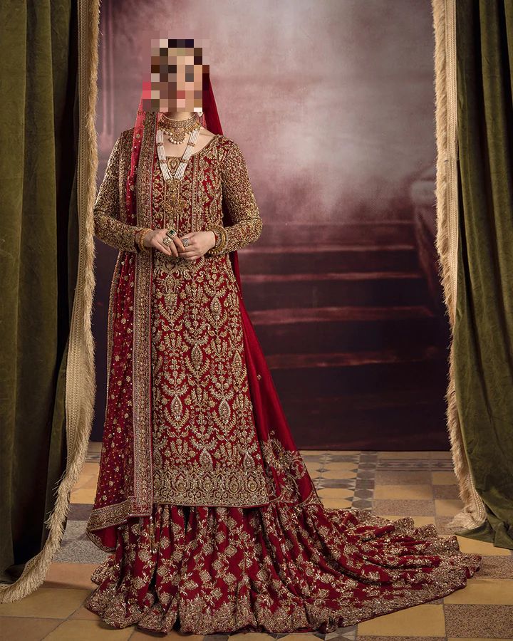 Fatima’s Timeless Bridal Maroon Bridal Dress