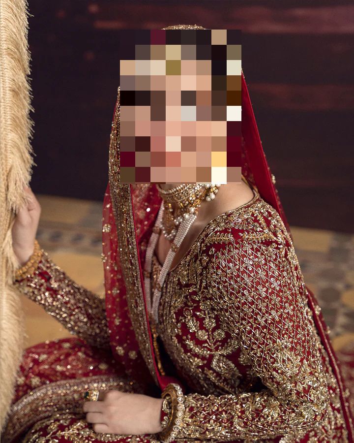 Fatima’s Timeless Bridal Maroon Bridal Dress