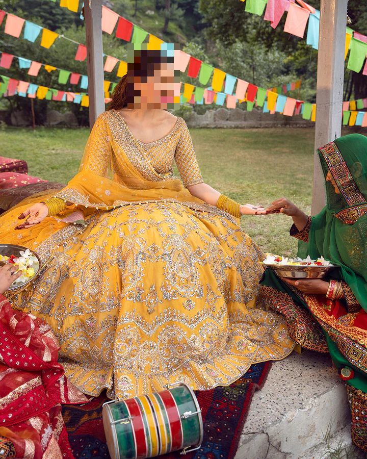 Fatima’s Vibrant Marigold Yellow Bridal Dress