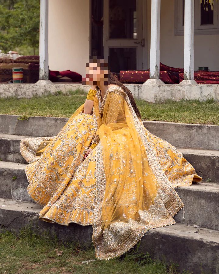Fatima’s Vibrant Marigold Yellow Bridal Dress