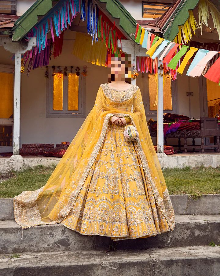 Fatima’s Vibrant Marigold Yellow Bridal Dress
