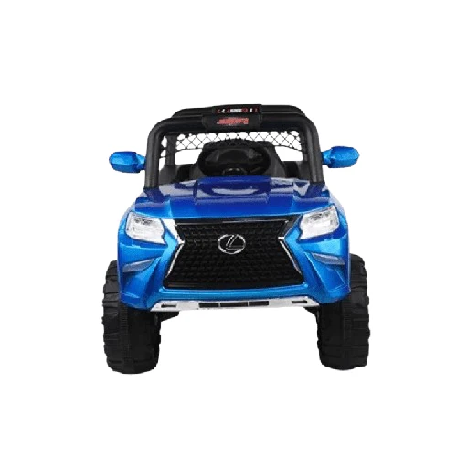 Kids electric ride-on jeep toy with two seats and LED features