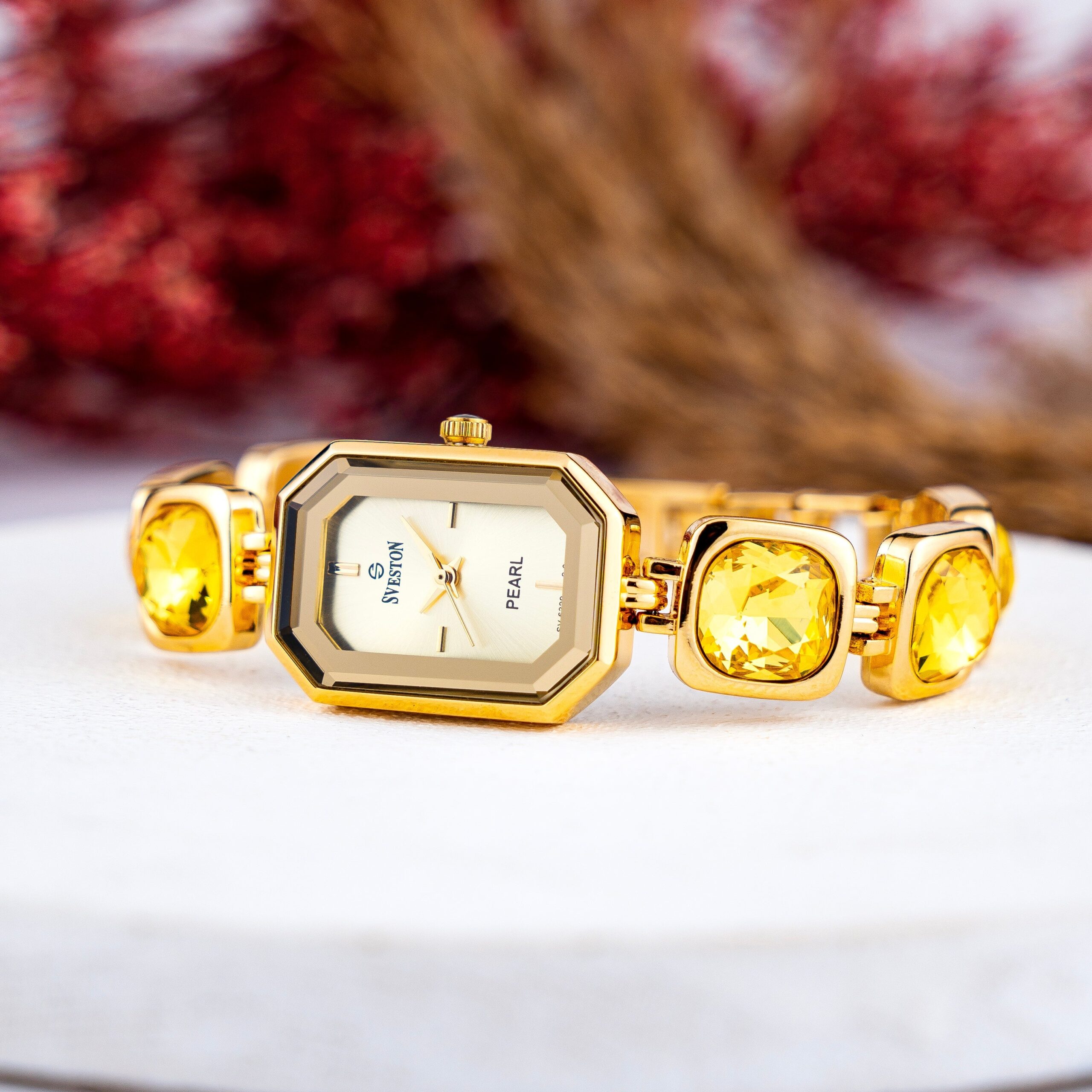 Alluring Sveston Pearl SV-6329-F Feminine Watch