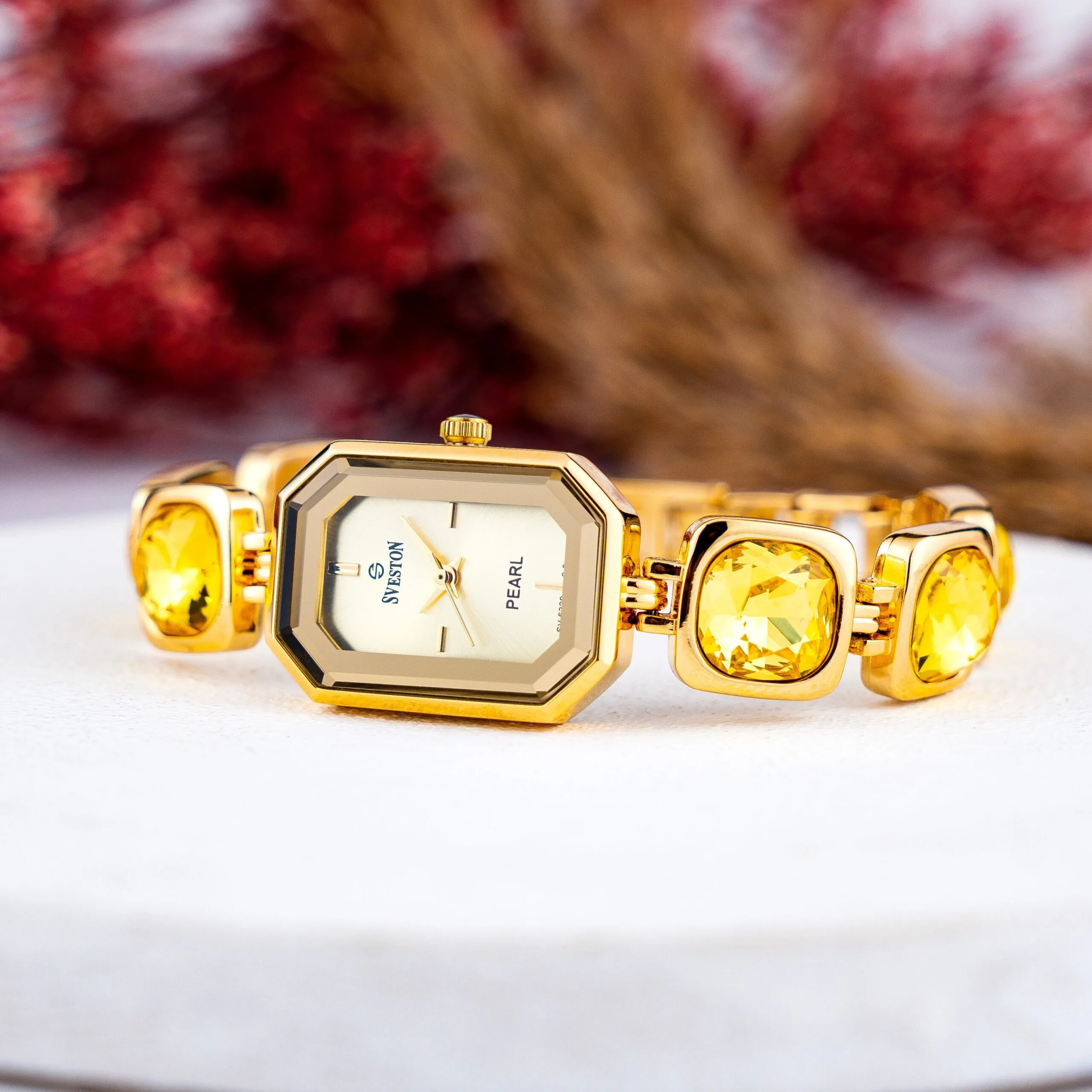 Alluring Sveston Pearl SV-6329-F Feminine Watch