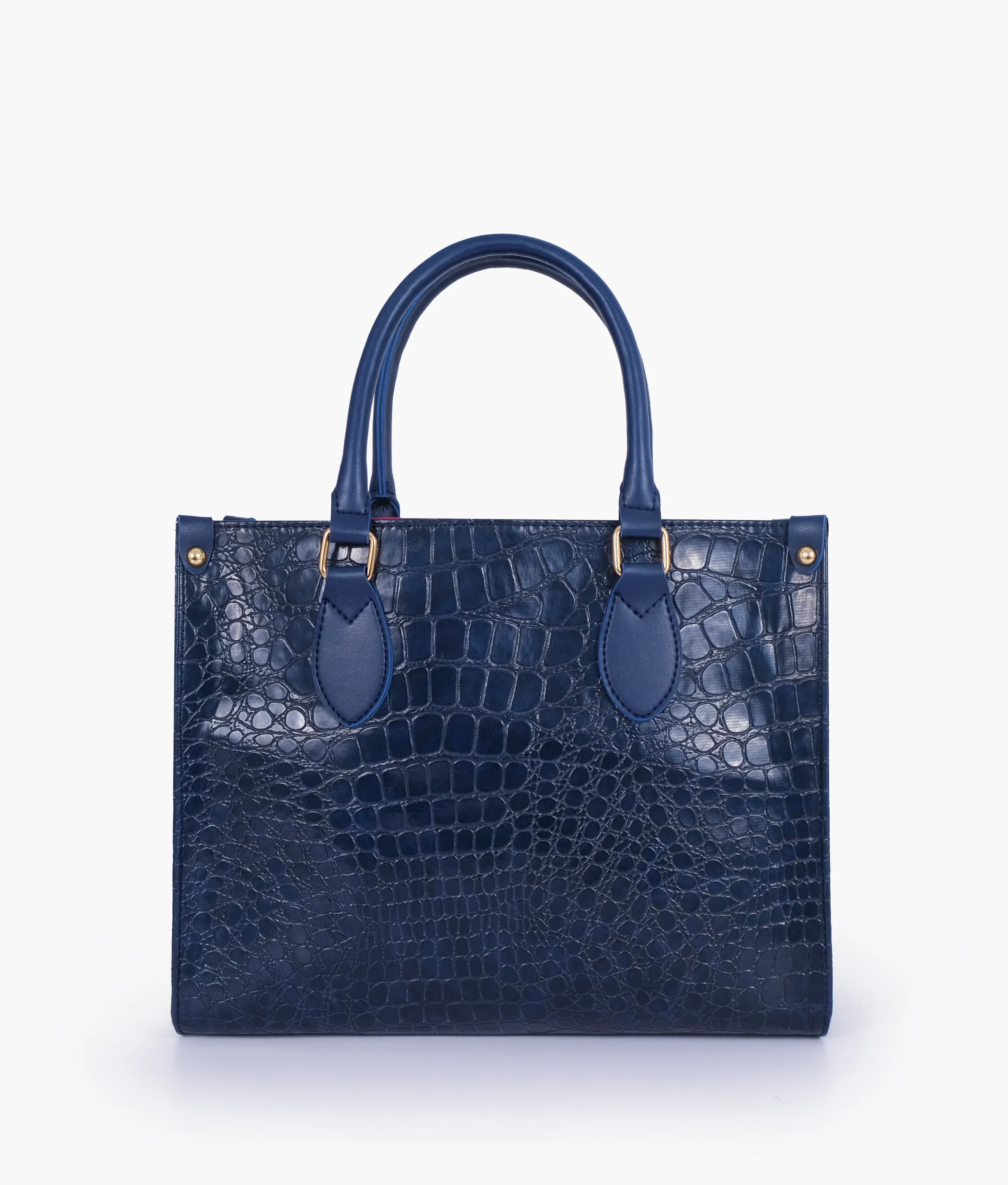 Blue On-the-Go Crocodile Handbag