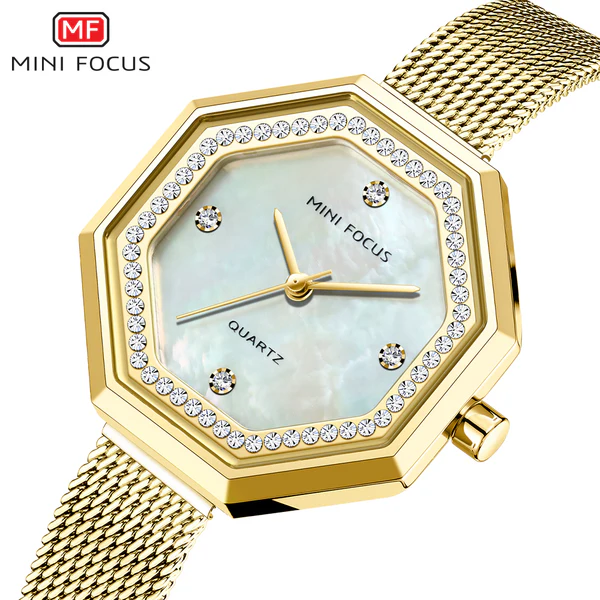 Bold Silver Dial Quartz Watch For Ladies MF0304L