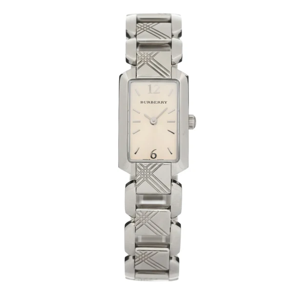 Refined Burberry Silver Cream Watch — 019