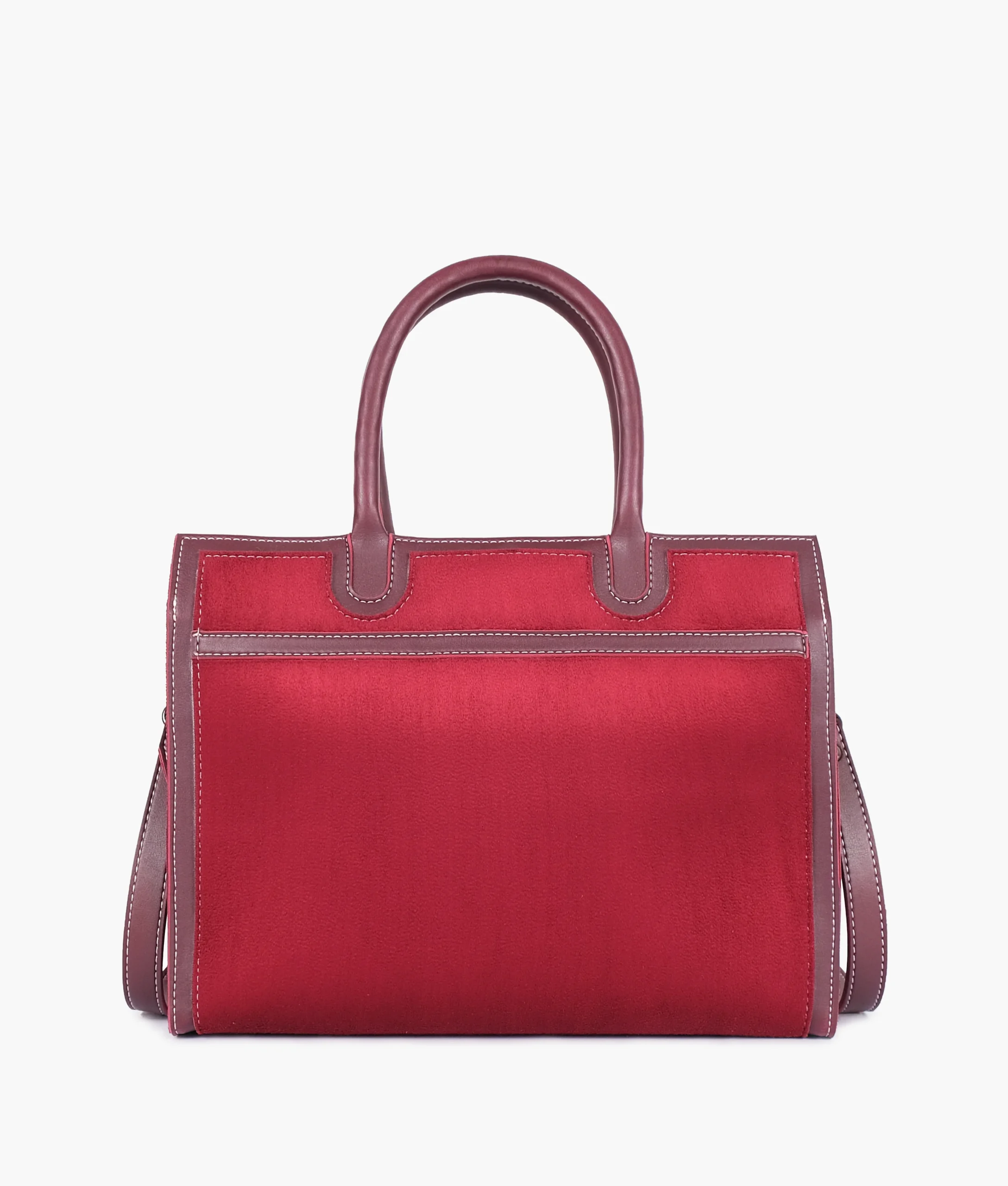 Burgundy Suede Vintage Handbag