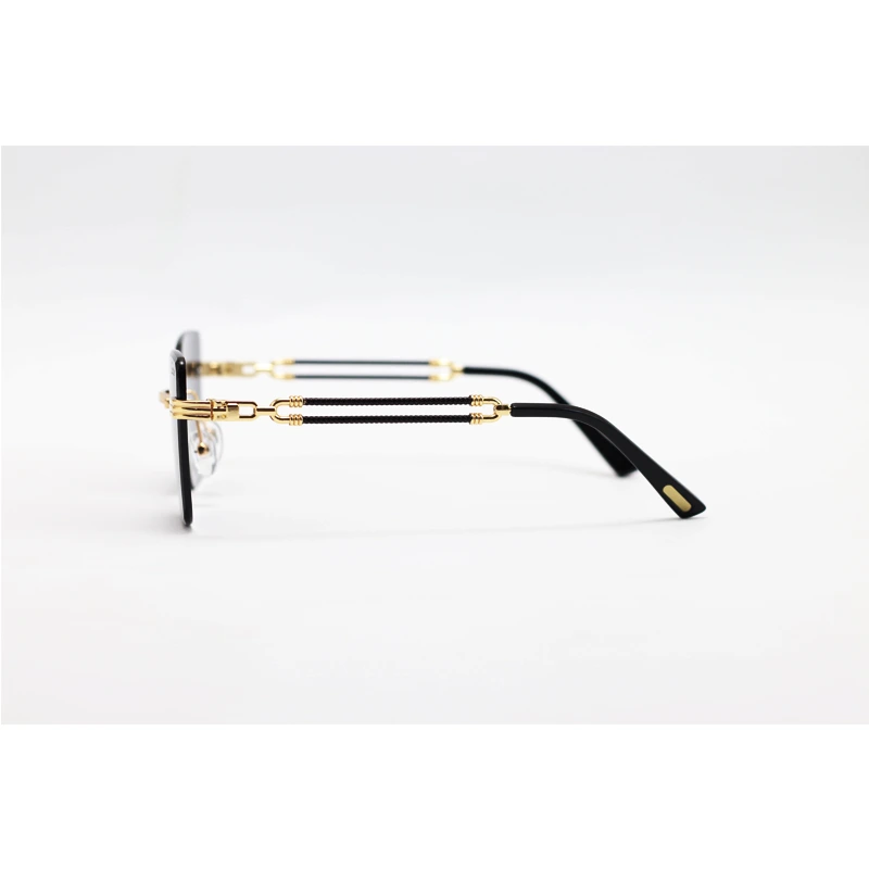 Cartier 5549 luxury rimless sunglasses unisex designer frame