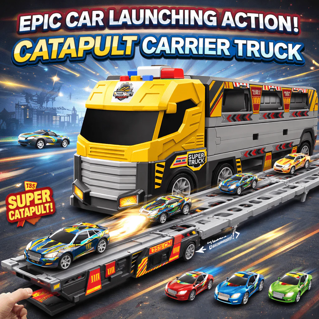 🚛 Catapult Construction Carrier Truck Set for Kids