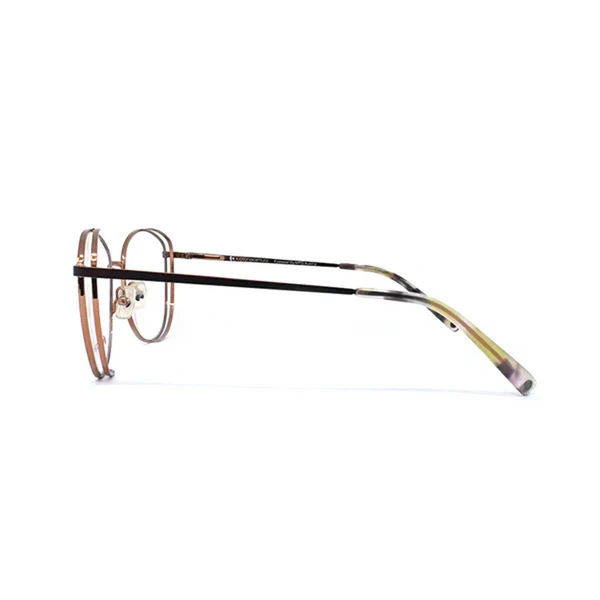 CH057M Women's Oval Full-Rim Metal Eyeglasses 2